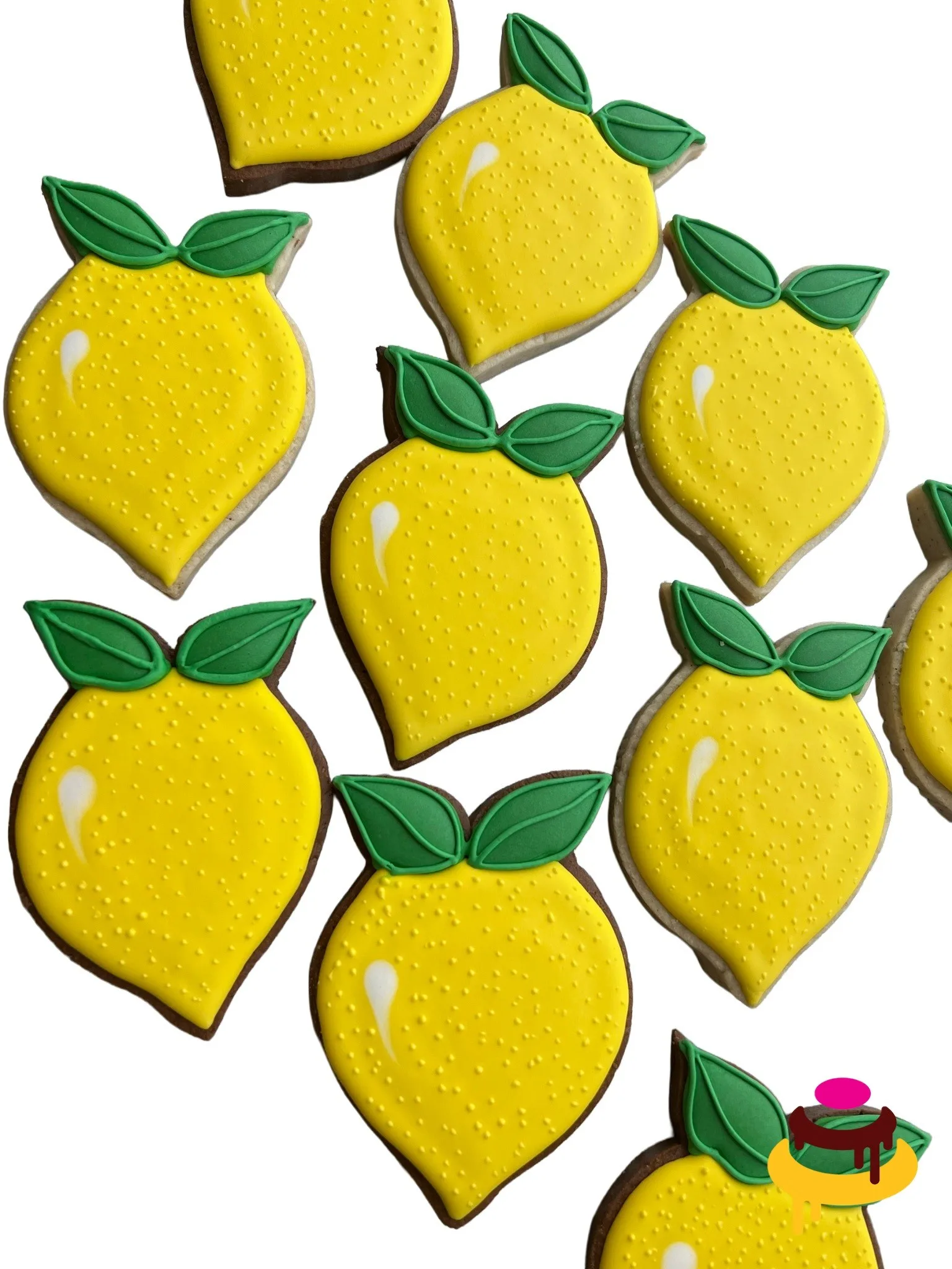 Custom hand-piped lemon cookies San Francisco Bay Area